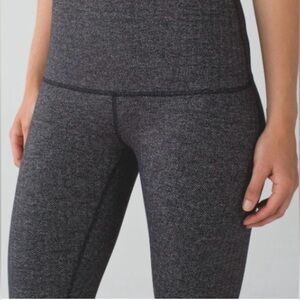 Lululemon Wunder Under Crop Hi-Rise Leggings  Heathered Herringbone Size 4